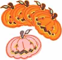 【絶版品】 ハロウィン　刺繍パッチ1 Amazon | VILLCASE 5個 ハロウィン かぼちゃ 刺繍 ワッペン